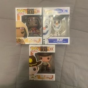 Funko Pop Bundle Olaf Michonne & Rick Grimes